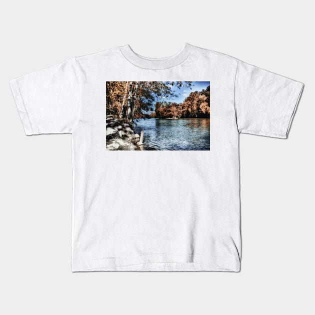 Schuylkill River Kids T-Shirt by JimDeFazioPhotography